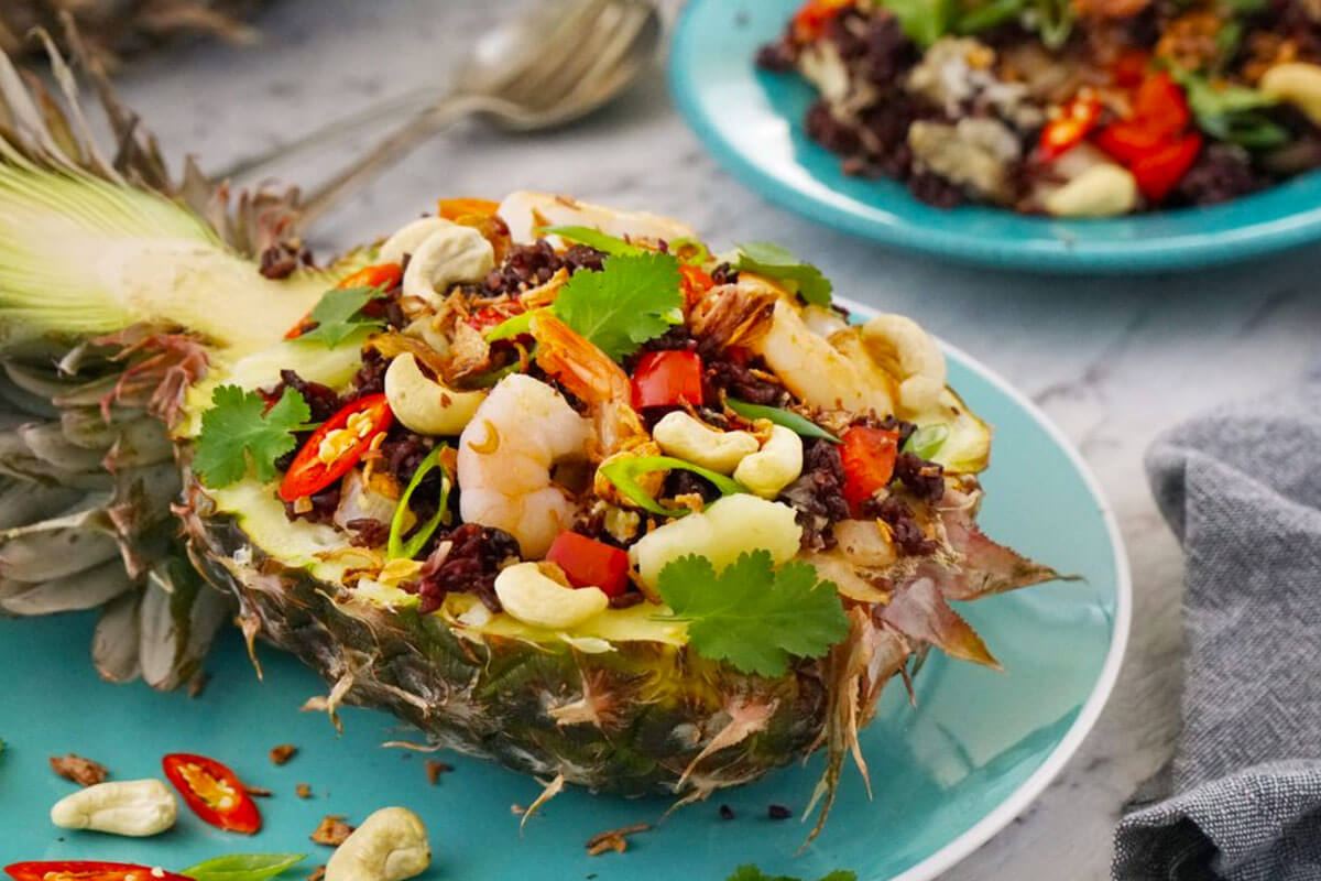 Pineapple Fried Riceberry Rice