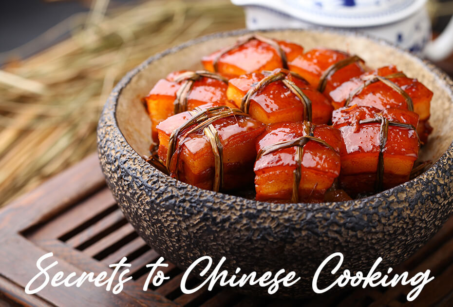 Marinated pork belly in a bowl