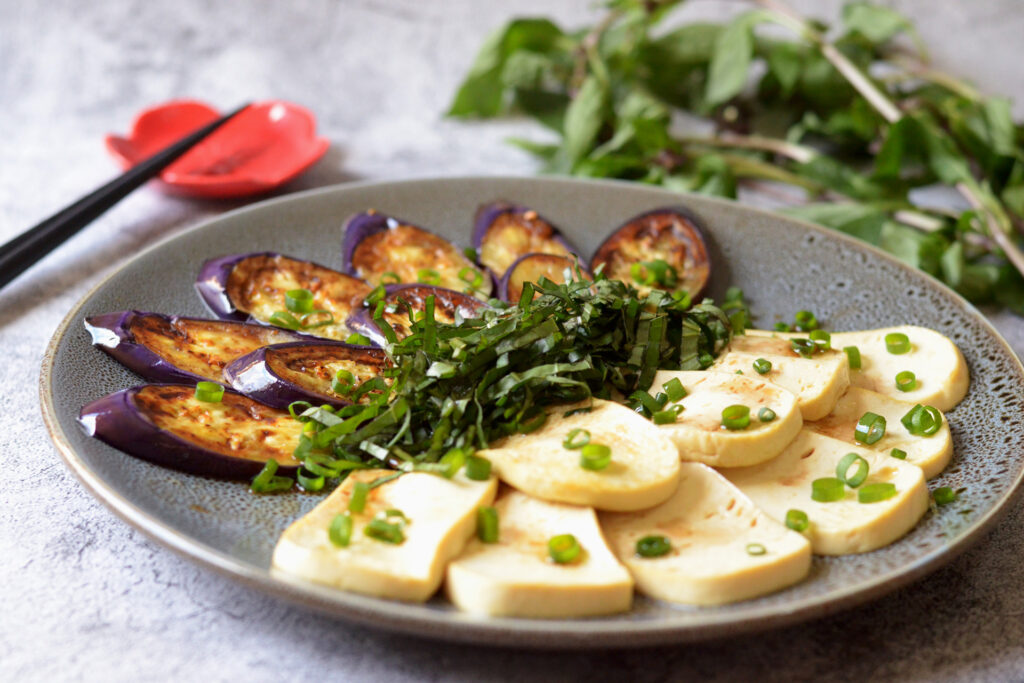 Eggplant And Tofu With Sesame Ponzu Sauce Asian Inspirations