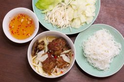 Hanoi Style Rice Vermicilli with Grilled Pork (Bun Cha Hanoi)