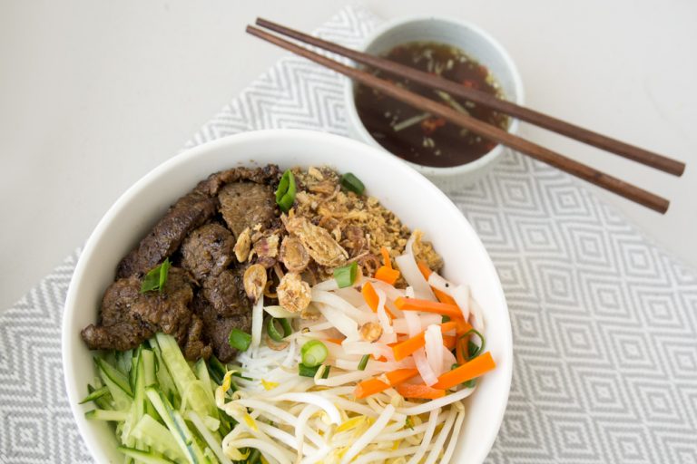 Vietnamese Beef Noodle Salad (Bun Bo Xao) | Asian Inspirations