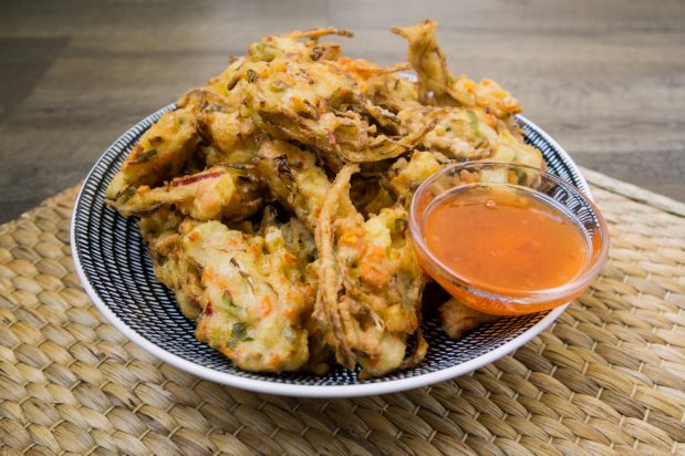 Vegetable and Anchovy Fritters (Cucur Sayur Ikan Bilis)