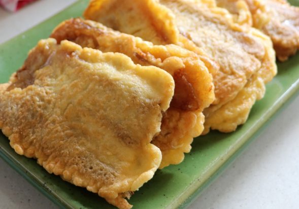 Chinese Lunar New Year Cake (Deep Fried Nian Gao with Egg)