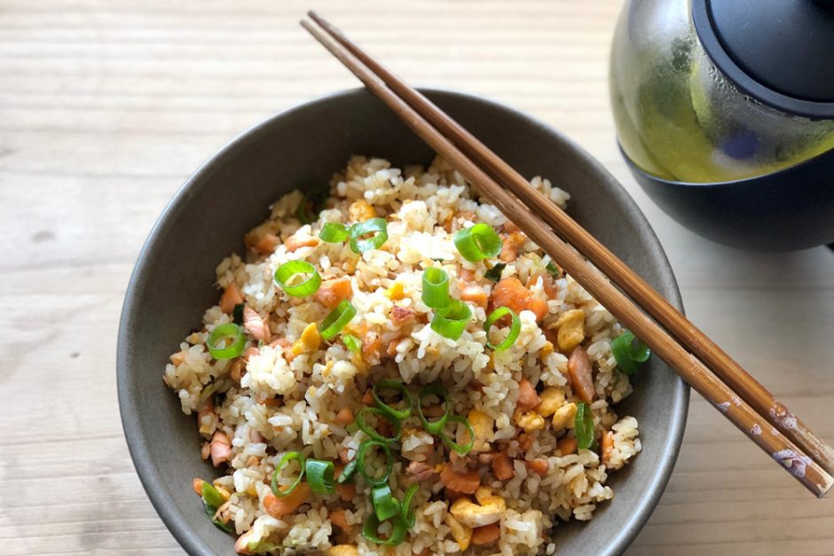 Japanese Salmon Fried Rice Asian Inspirations