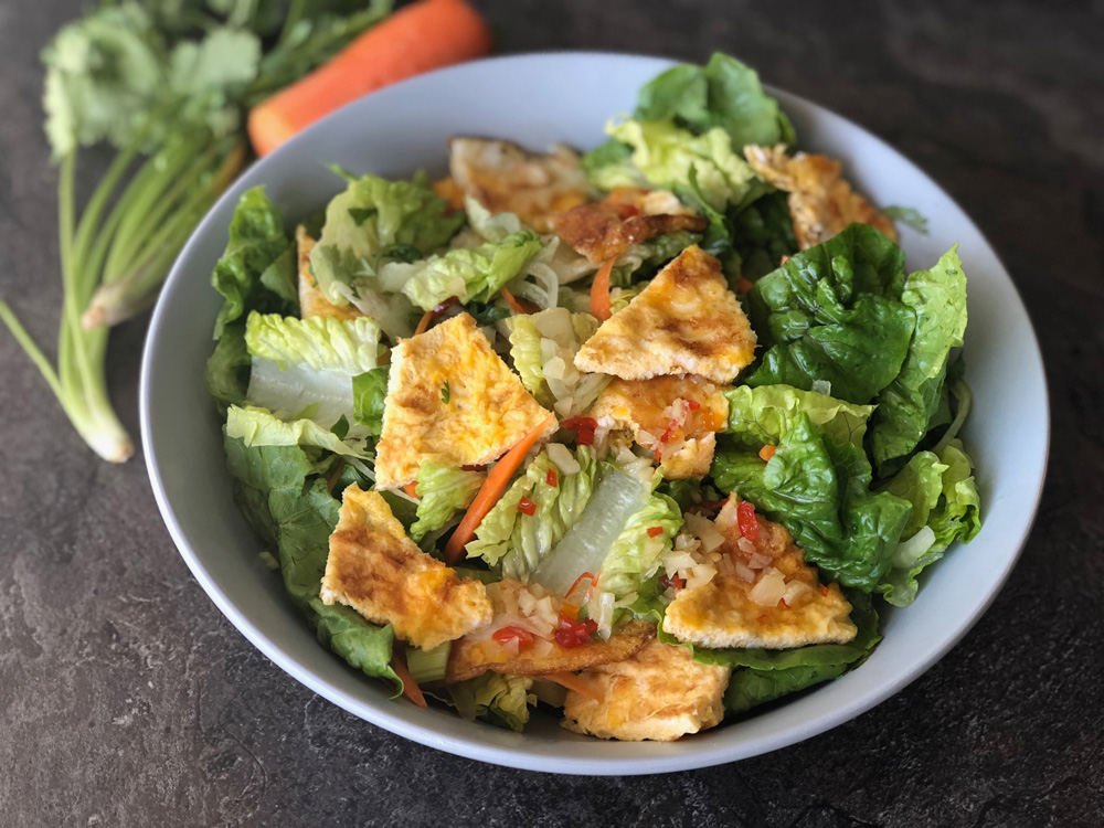 Thai Fried Egg Salad (Yam Khai Dao) | Asian Inspirations