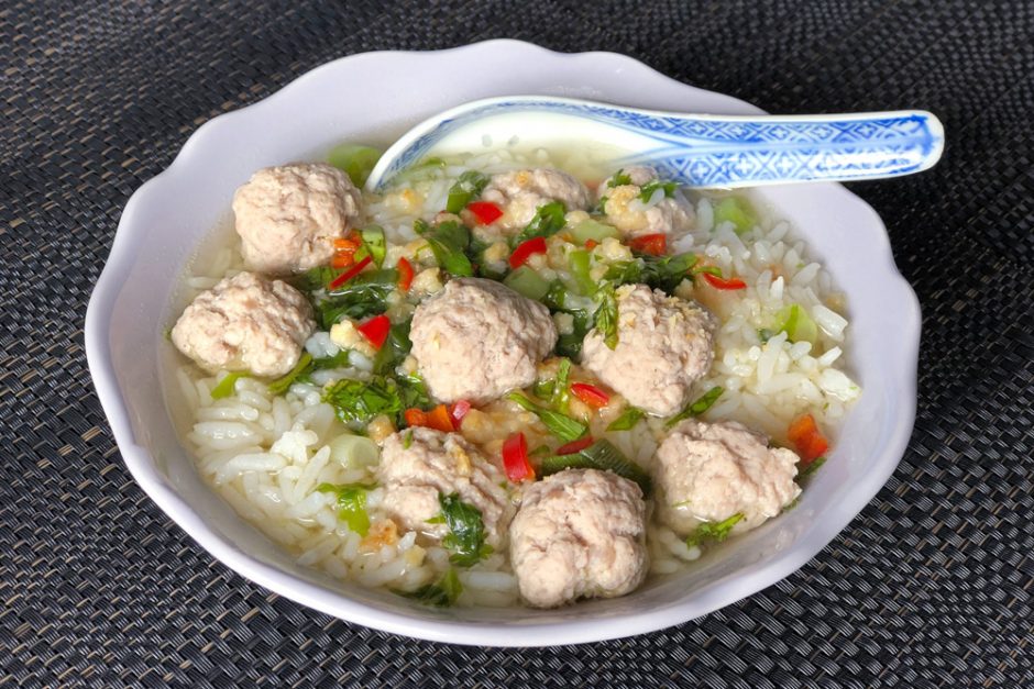 Thai Rice Soup With Pork Khao Tom Moo Asian Inspirations