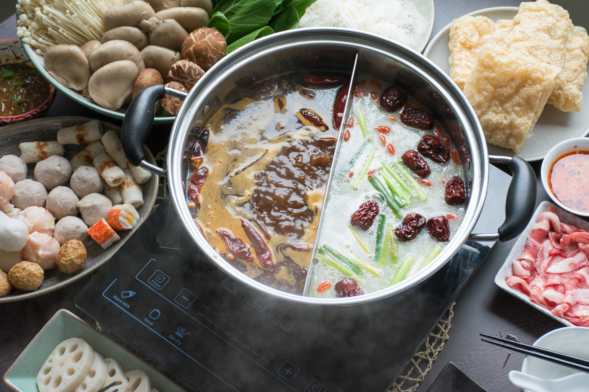 This extra spicy Sichuan-style hot pot is perfect for those who can handle ...