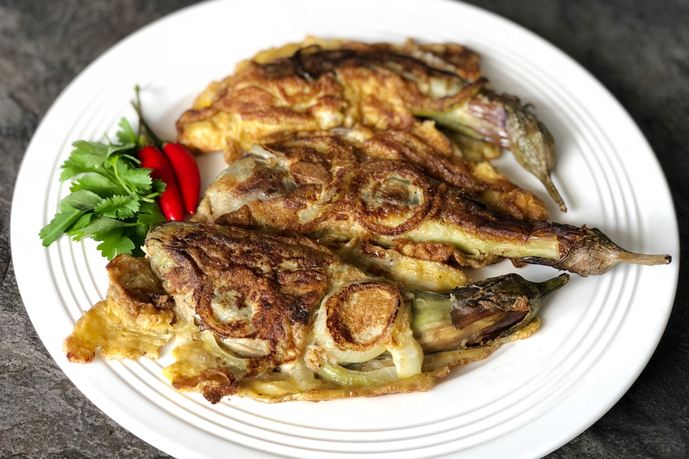 Tortang Talong (Filipino Eggplant Omelette)