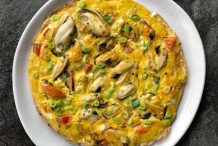 Filipino Omelette with Mussels (Tortang Tahong)