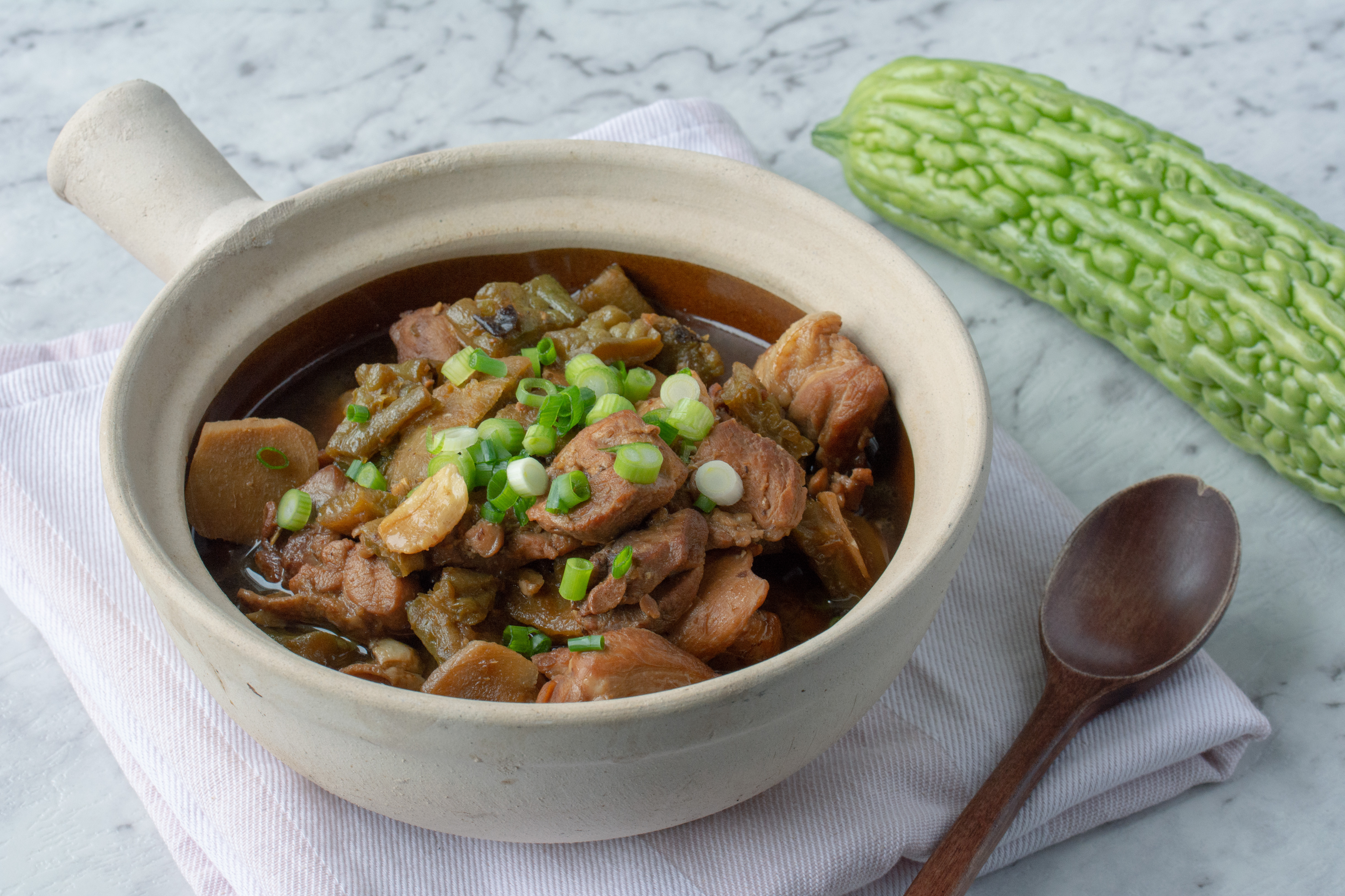 Claypot Chicken With Bitter Melon Asian Inspirations