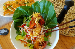Lobster Tails with Ginger Sauce & Vietnamese Noodle Salad