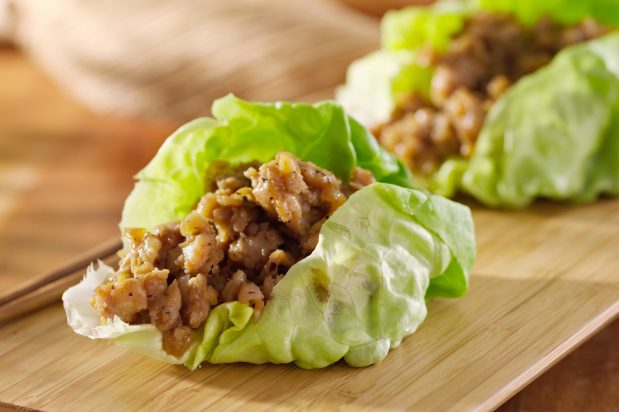 modern chinese recipe - lettuce cups