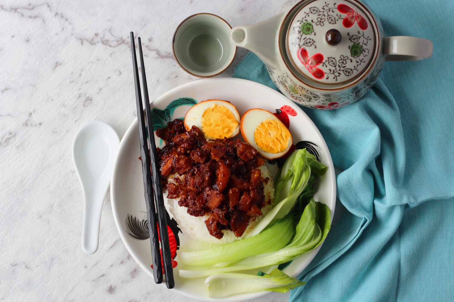 Taiwanese Braised Pork Rice Lu Rou Fan Asian Inspirations