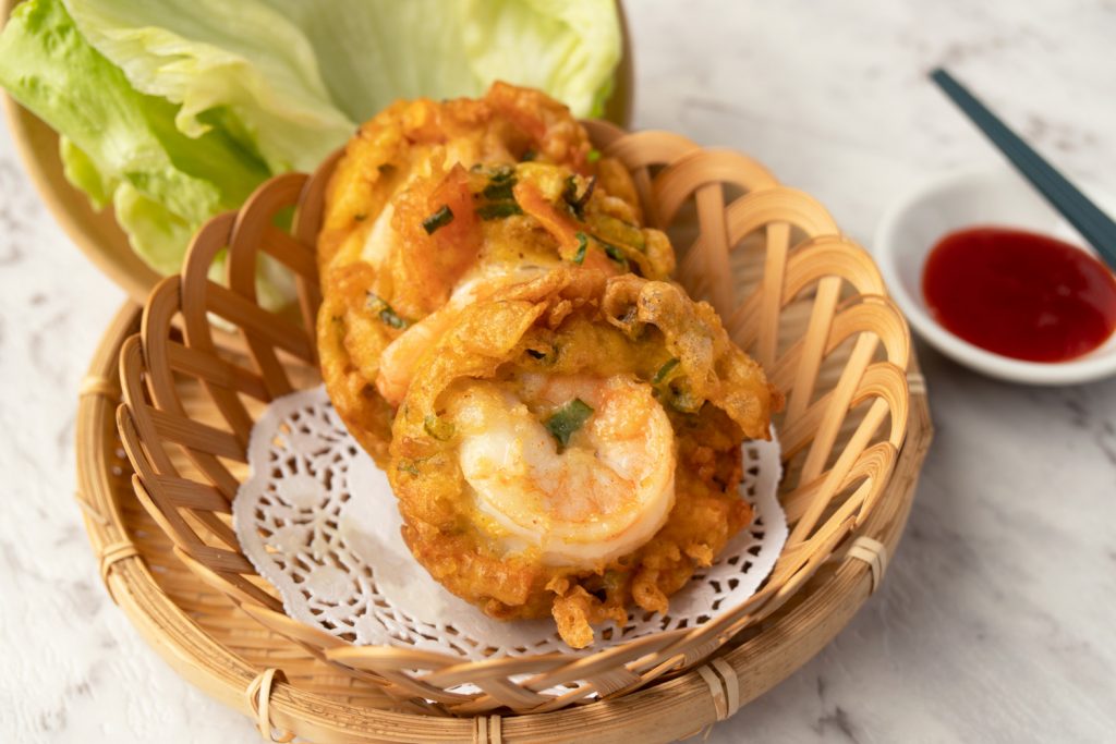 Hanoi Sweet Potato and Prawn Fritters | Asian Inspirations