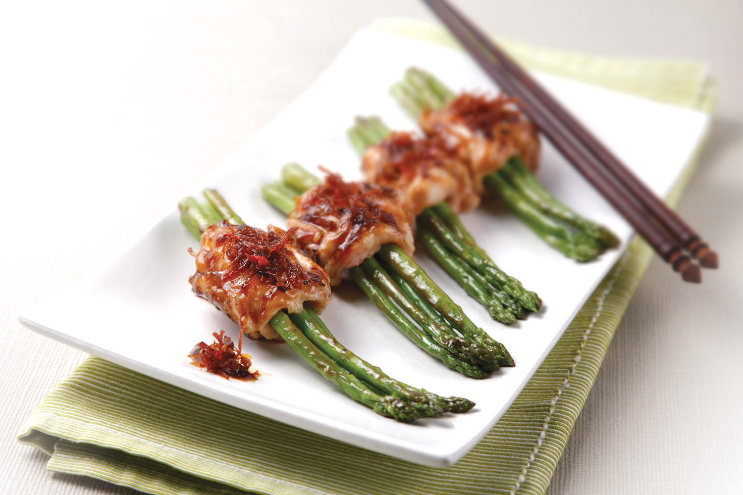 Pan Fried Asparagus and Chicken Roll Asian Inspirations