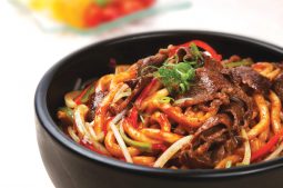 Stir Fried Shanghai Noodles with Beef and Capsicum