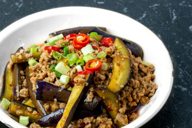 Shortcut Spicy Garlic Eggplant