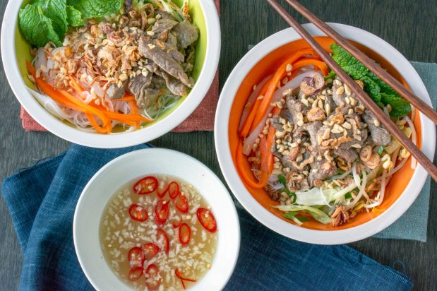 Vietnamese Beef Noodle Salad (Bun Bo Nam Bo)