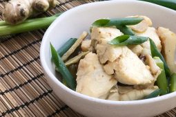 Chinese Stir Fried Fish Fillet with Ginger and Spring Onions