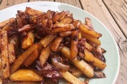 Stir Fried Potato Strips with Minced Pork