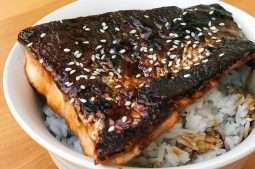Teriyaki Salmon on Rice
