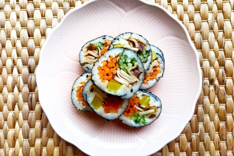 Korean Vegetarian Kimbap | Asian Inspirations