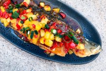 Thai Style Deep Fried Whole Fish with Pineapples and Sweet Chilli Sauce