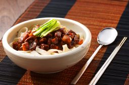 Korean Style Black Bean Sauce Noodles