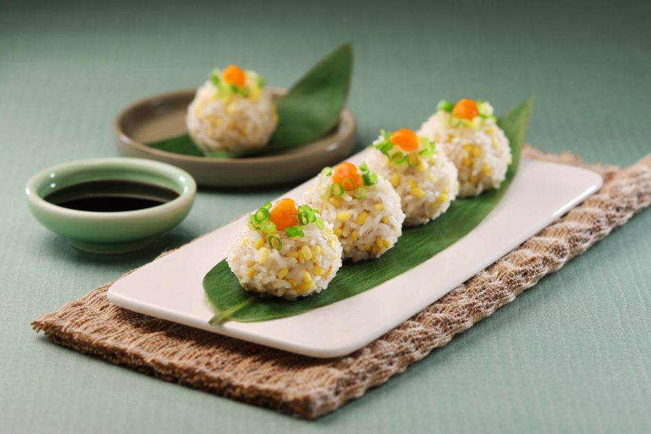 Glutinous Rice Mini Dumplings with Salted Egg Yolk Asian Inspirations