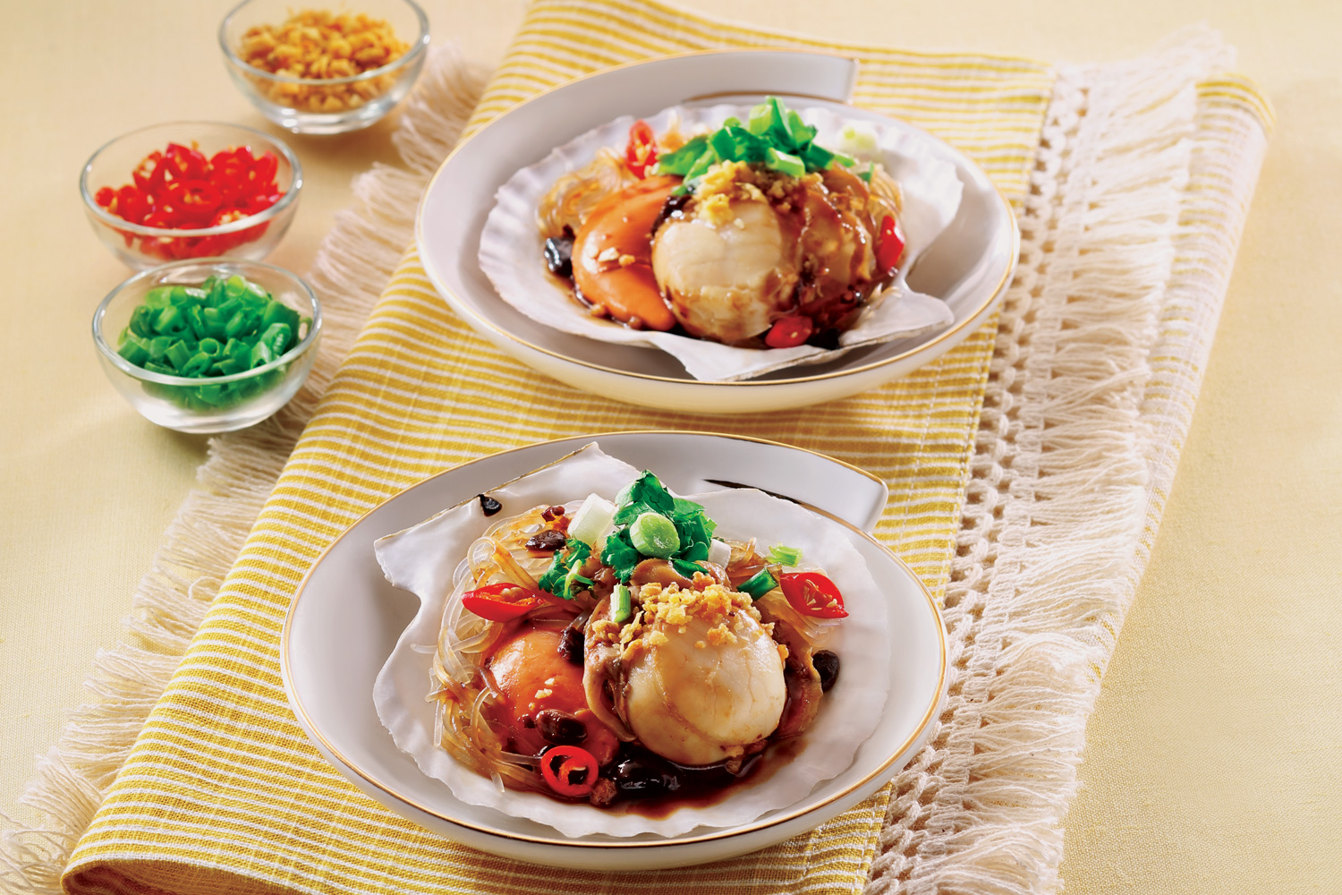 Steamed Scallops with Black Bean Garlic Sauce Asian Inspirations