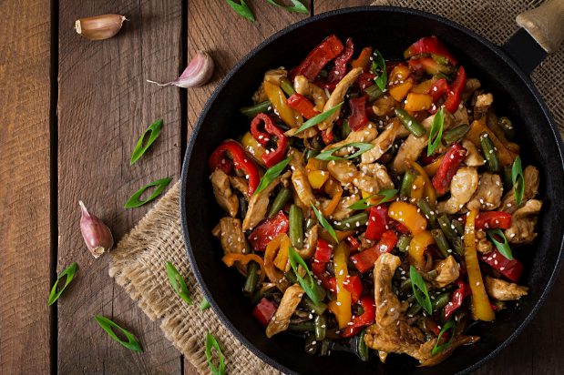 Stir Fried Chicken Fillet with Bell Capsicums