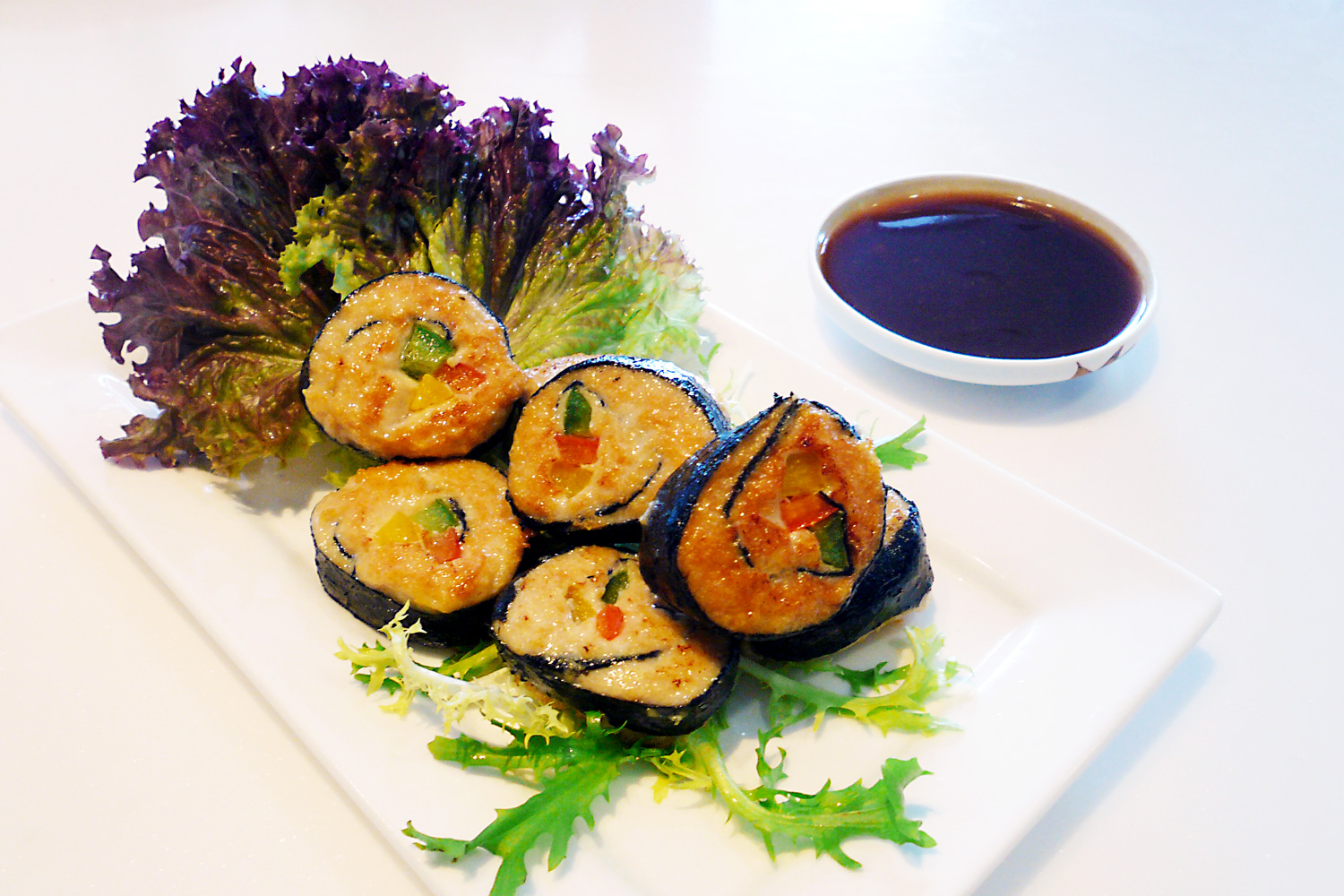 Chicken Rolls with Toasted Laver Asian Inspirations