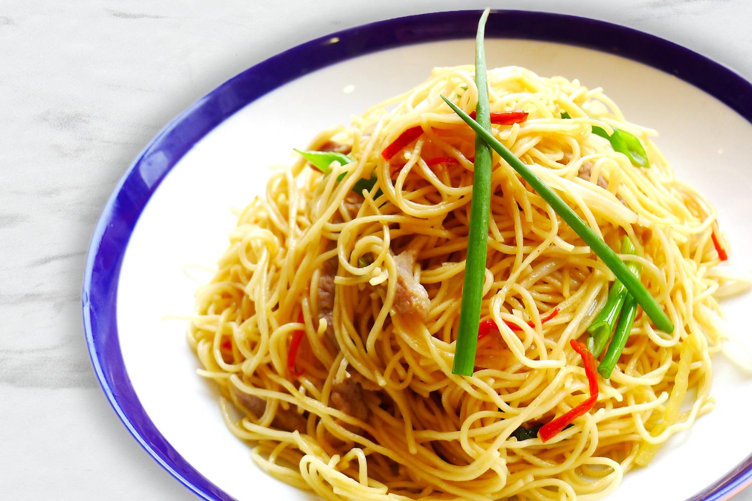 Stir Fried Shredded Pork with Egg Noodles Asian Inspirations
