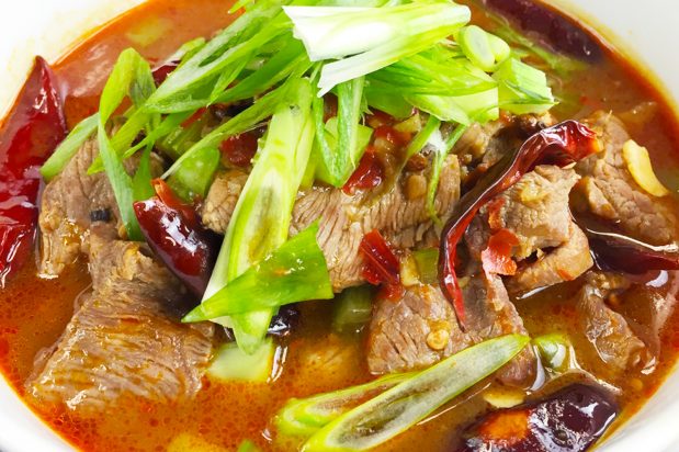Simmered Beef in Hot Chilli Soup