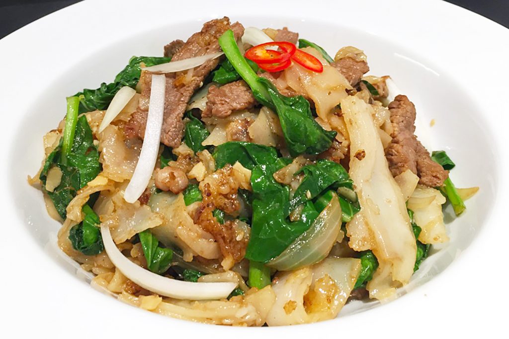 Rice Noodles with Beef and Chinese Broccoli | Asian Inspirations