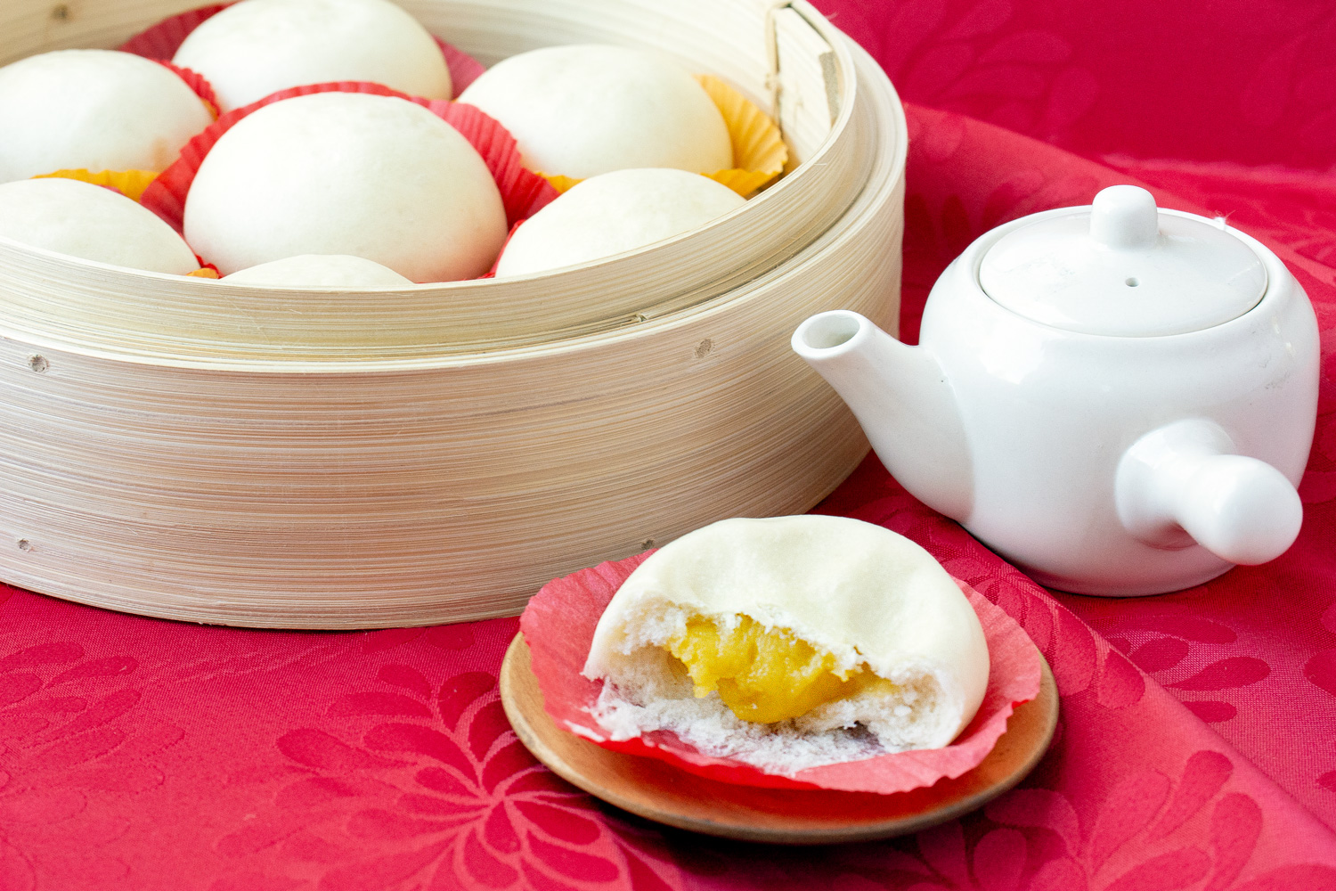 Cantonese Steamed Custard Buns Nai Wong Bao Asian Inspirations