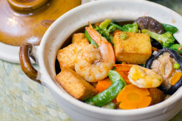 Claypot Seafood Tofu and Vegetable