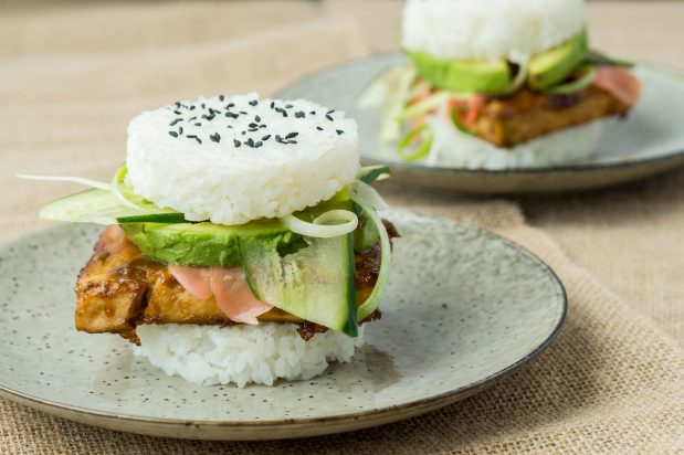 Vegan Tofu Sushi Burger