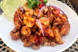 Thai Crispy Pork Skin Salad (Yum Sam Grob)