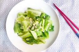 Stir-Fried Cos Lettuce with Garlic