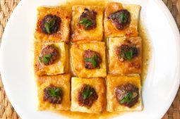 Stuffed Tofu with Pork and Salted Fish