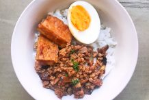 Braised Meat Sauce with Tofu and Egg on Rice