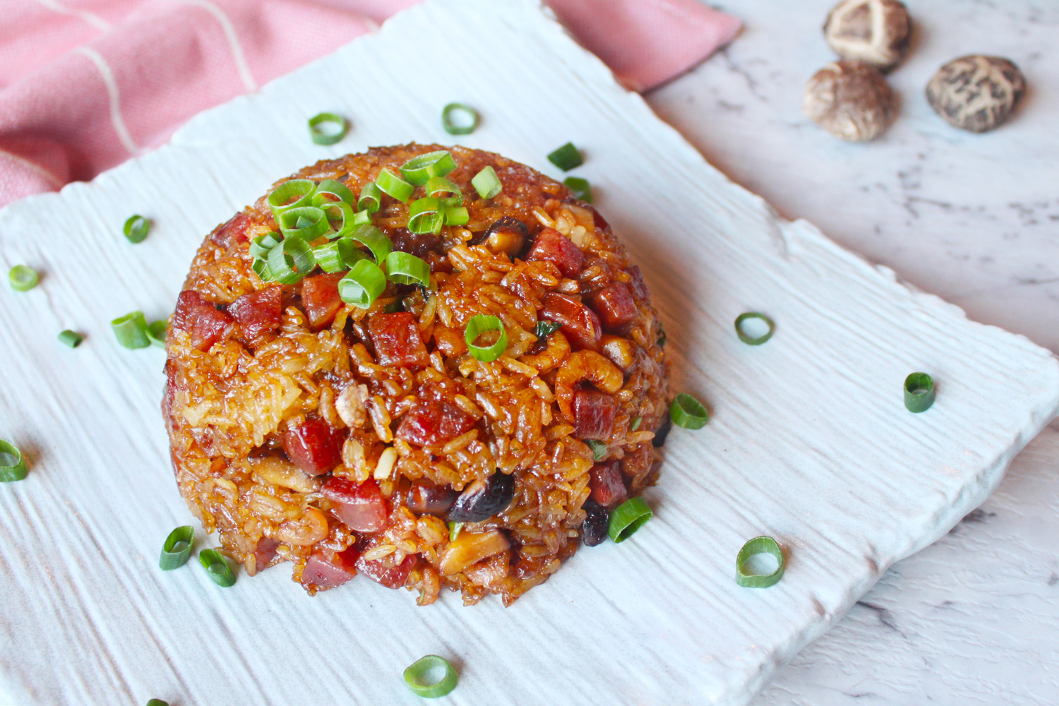 sticky rice with chinese sausage in rice cooker