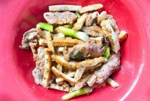 Chinese Stir Fried Pork Fillet with Beancurd