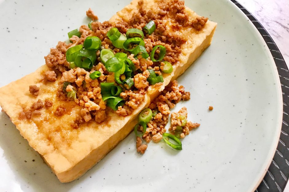 Fried Tofu with Minced Meat | Asian Inspirations