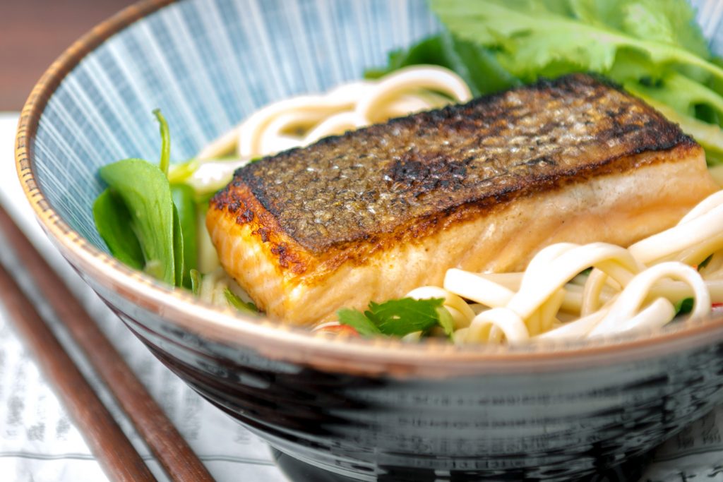 Salmon Teriyaki with Udon Noodle Salad Asian Inspirations