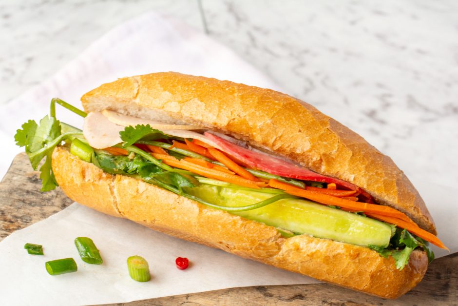 Vietnamese Bread Roll Banh Mi With Ham Asian Inspirations 9018