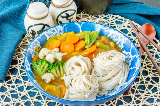 Vegetarian Japanese Curry with Noodles