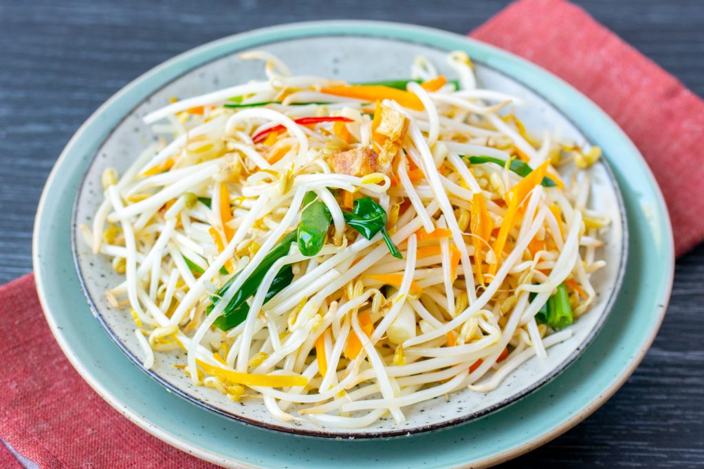 Stir Fried Bean Sprouts with Salted Fish | Asian Inspirations