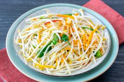 Stir Fried Bean Sprouts with Salted Fish